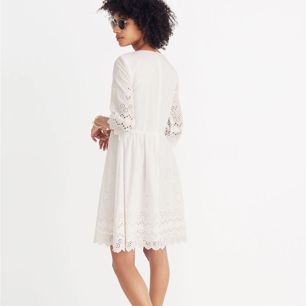 Madewell Eyelet Lattice Dress - Picture 2 of 7